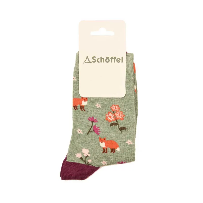 Schoffel Cotton Socks - Sage Fox